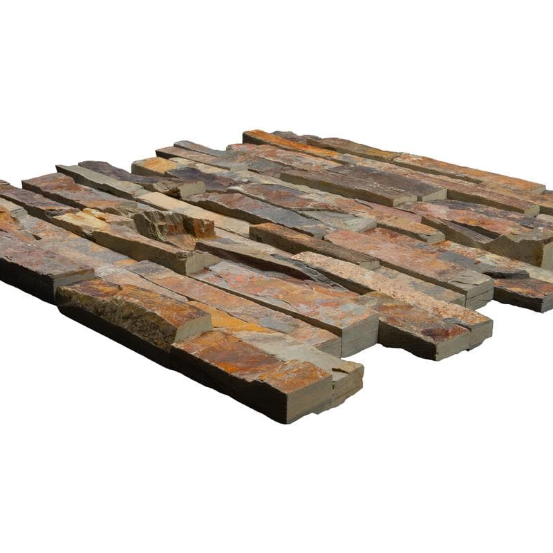 Natural Gold Split Face 6x24 Ledger Panel Flats - Image 2
