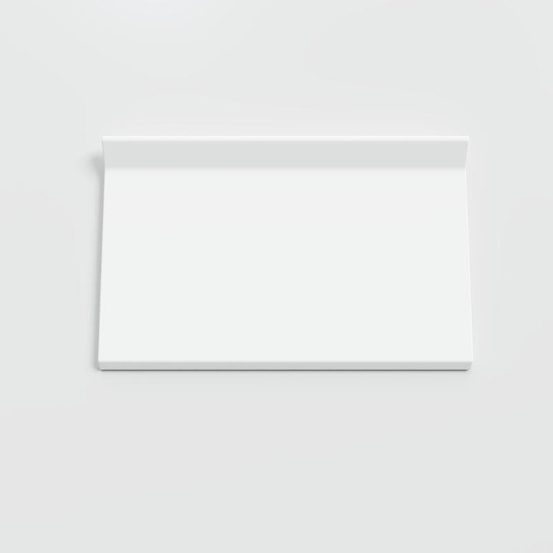 Color Collection Bright White Ice 4x6 Cove - Round Top - Image 1