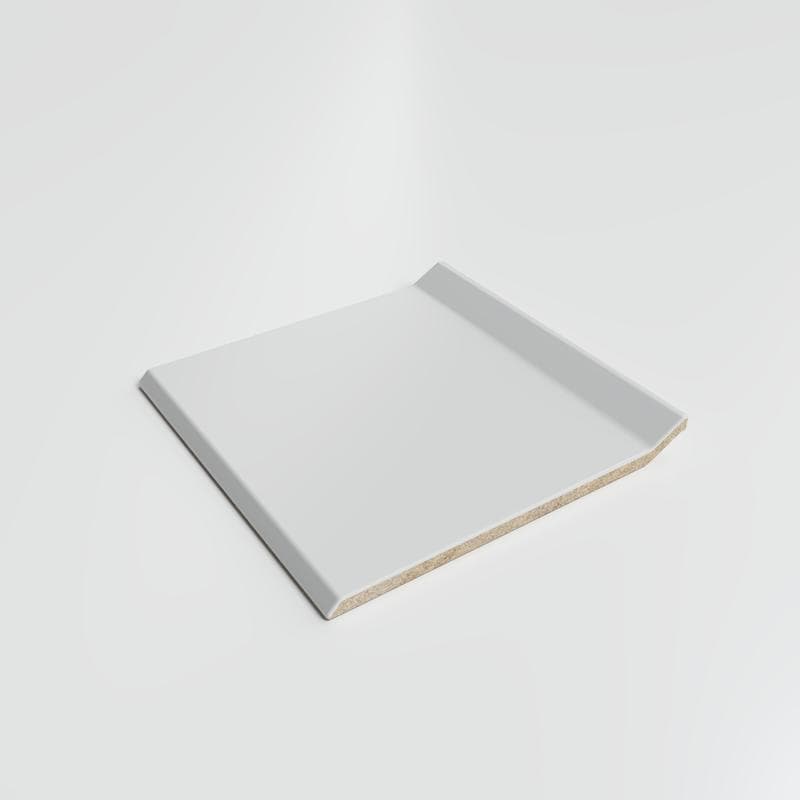 Color Collection Matte Tender Gray 4-1/4 x 4-1/4 Cove - Flat Top - Image 2