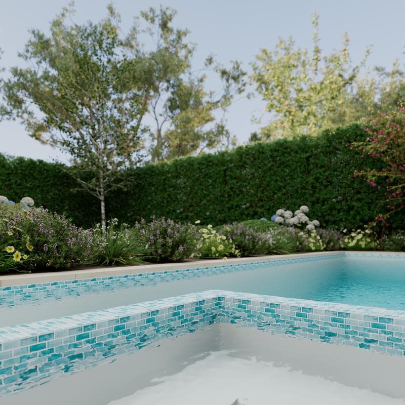 Aquabella Manhattan Broadway 1x2 Glass Mosaic 12"x12" Pool Tile - Image 7