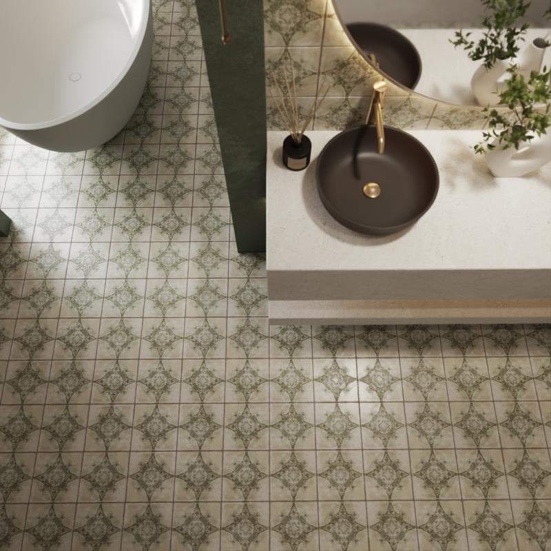 Atlantique Saint-Michel Olive 8x8 Field Tile - Image 9