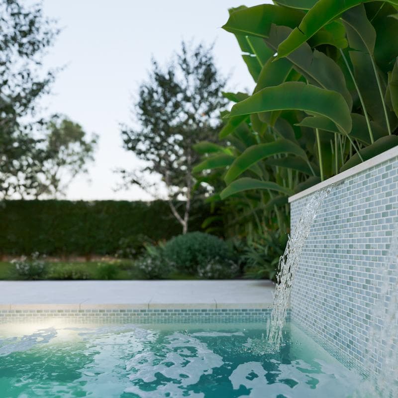 Aquabella Beachfront Santa Monica 1x2 Porcelain Mosaic 12"x12" Pool Tile - Image 5