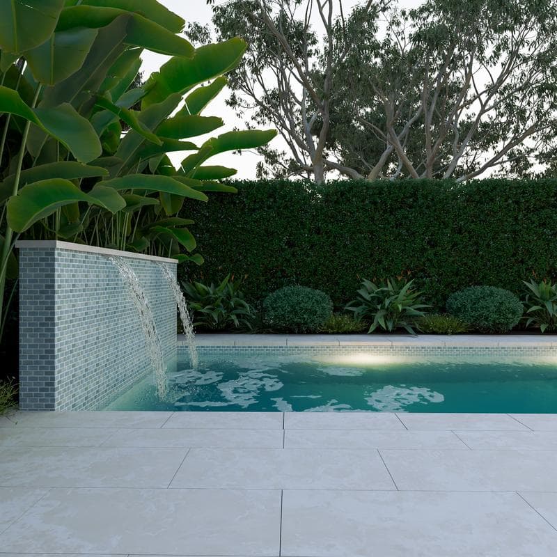 Aquabella Beachfront Santa Monica 1x2 Porcelain Mosaic 12"x12" Pool Tile - Image 4