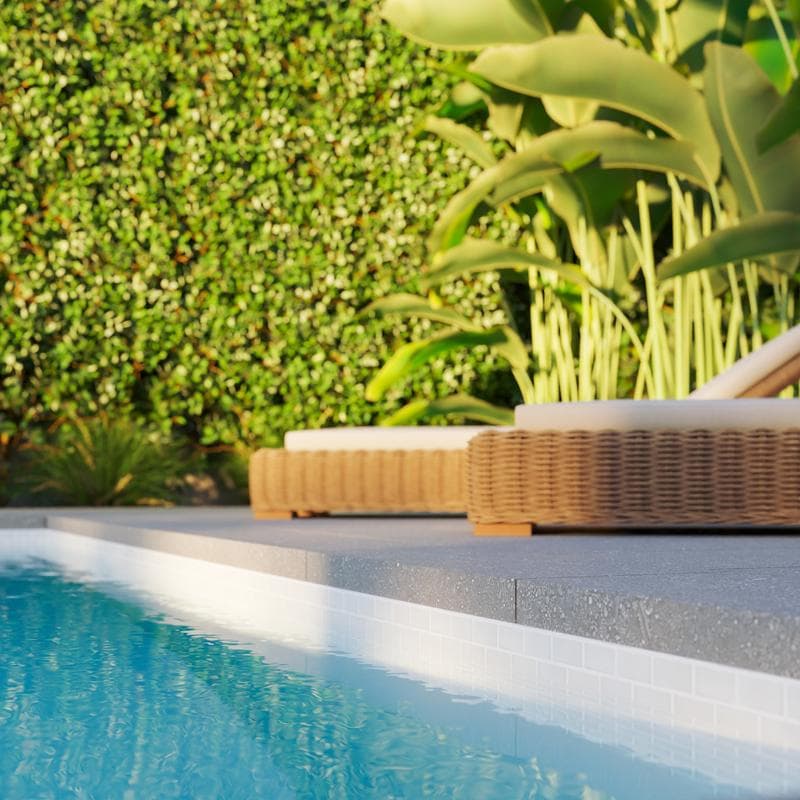 Aquabella Beachfront Crystal Cove 1x2 Porcelain Mosaic 12"x12" Pool Tile - Image 6