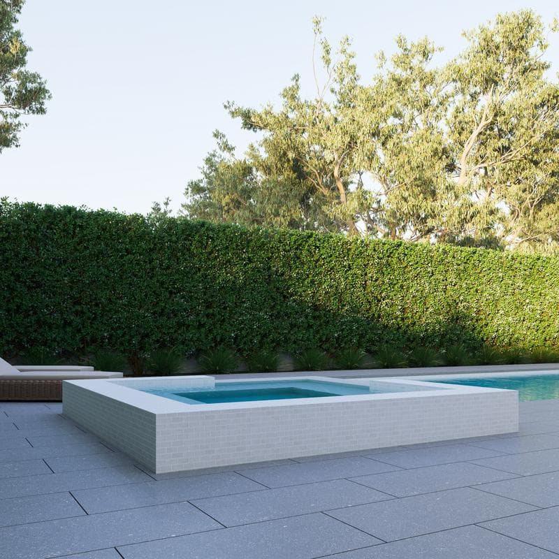Aquabella Beachfront Crystal Cove 1x2 Porcelain Mosaic 12"x12" Pool Tile - Image 3