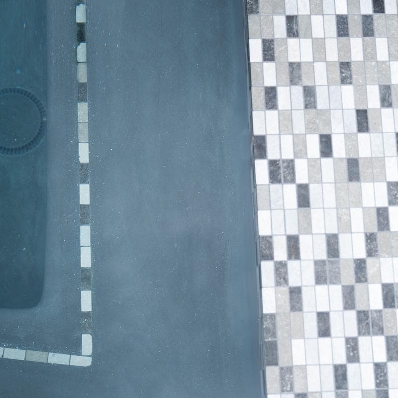 Aquabella Stone Age Straight 1x2 Porcelain Mosaic 12"x12" Pool Tile - Image 33