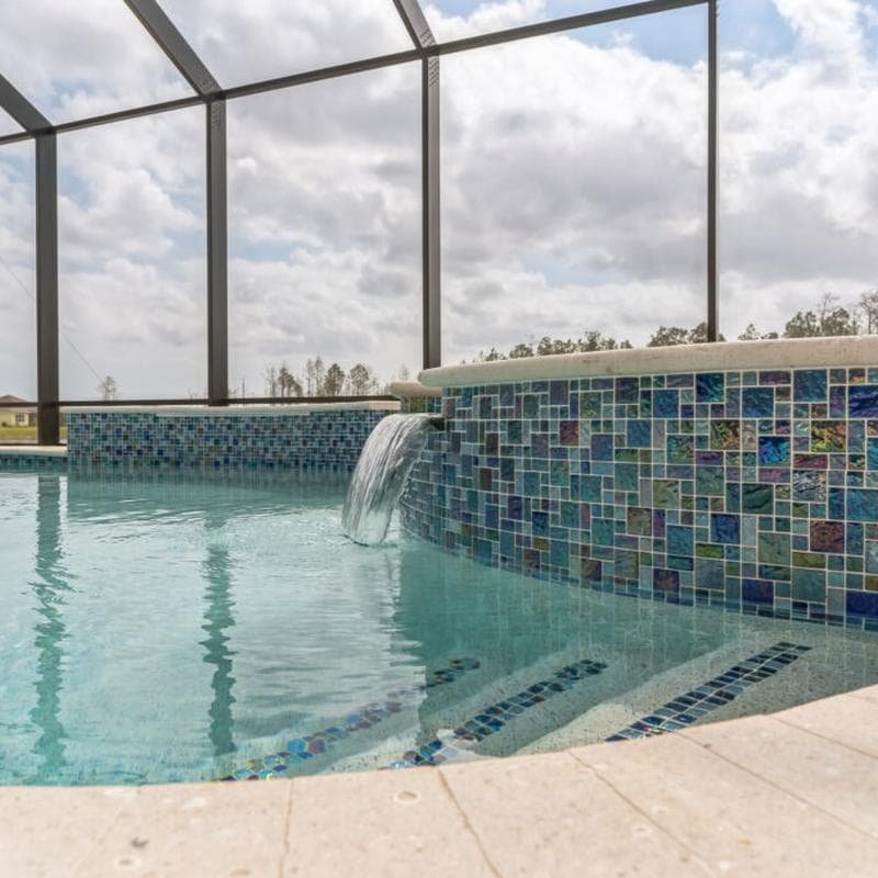 Aquabella Shimmer Bermuda Block Random Glass Mosaic 12"x12" Pool Tile (SH-891) - Image 7