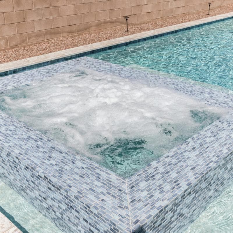 Aquabella North Seas Arctic 1x2 Glass Mosaic 12"x12" Pool Tile (NS-1225) - Image 8