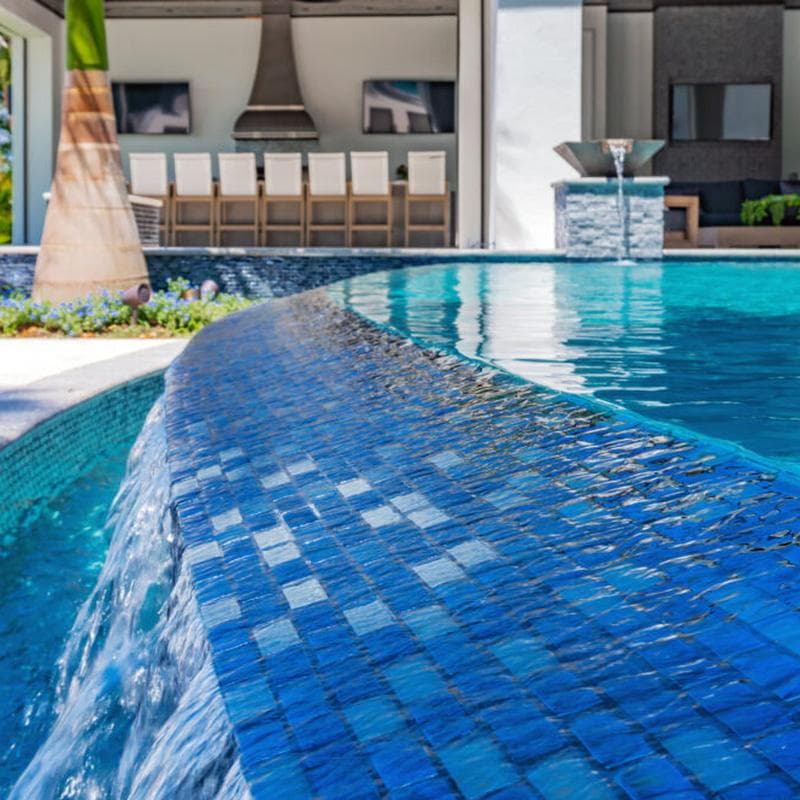 Aquabella Night Life Soul 1x2 Glass Mosaic 12"x12" Pool Tile (NL-1234) - Image 5