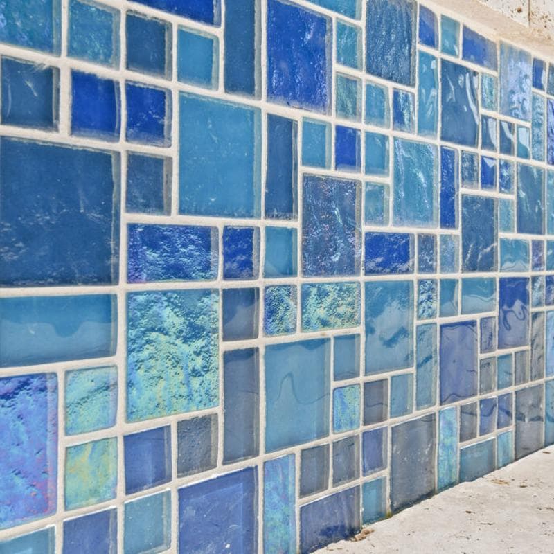 Aquabella Night Life Ballad Block Random Glass Mosaic 12"x12" Pool Tile (NL-831) - Image 9