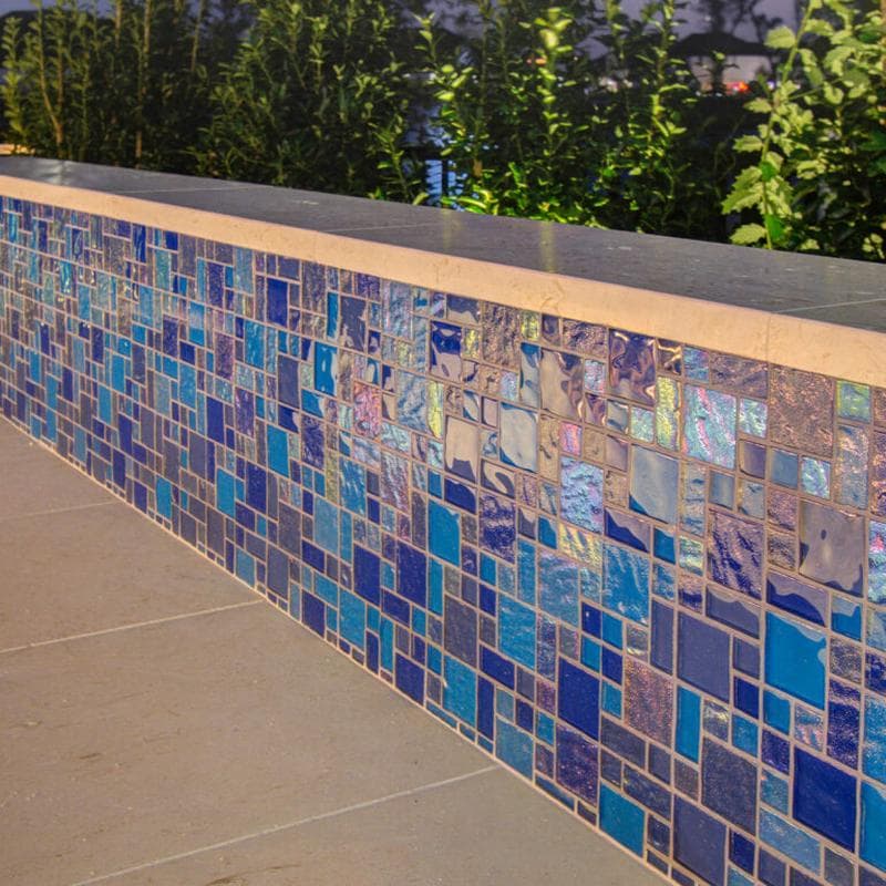 Aquabella Night Life Ballad Block Random Glass Mosaic 12"x12" Pool Tile (NL-831) - Image 13