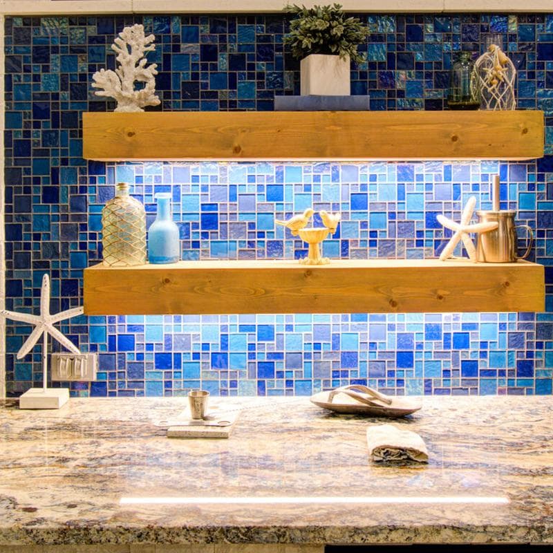 Aquabella Night Life Ballad Block Random Glass Mosaic 12"x12" Pool Tile (NL-831) - Image 12