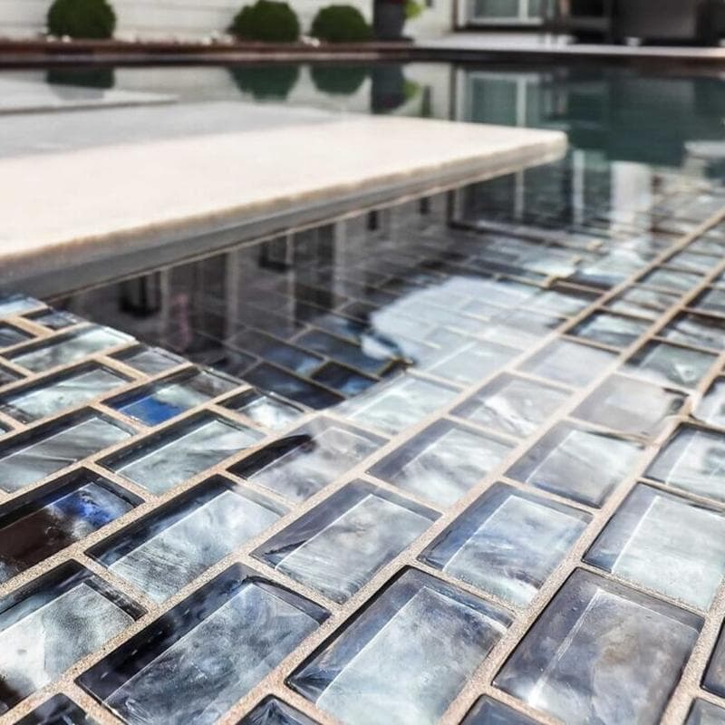 Aquabella Espania Granada 1x2 Glass Mosaic 12"x12" Pool Tile - Image 6
