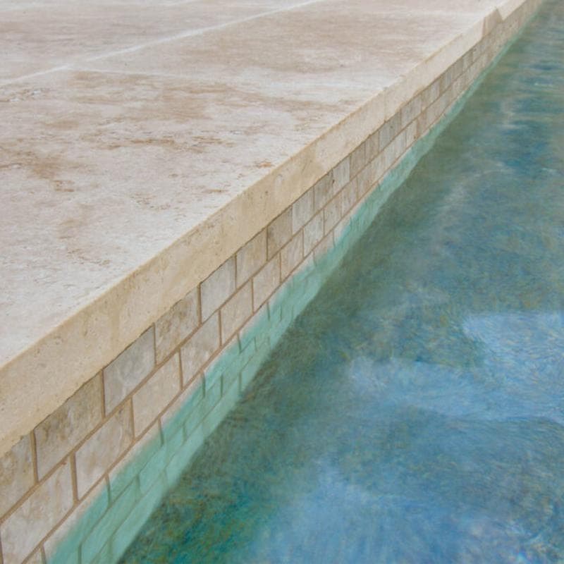 Aquabella Monticello Avorio 1x2 Porcelain Mosaic 12"x12" Pool Tile - Image 5