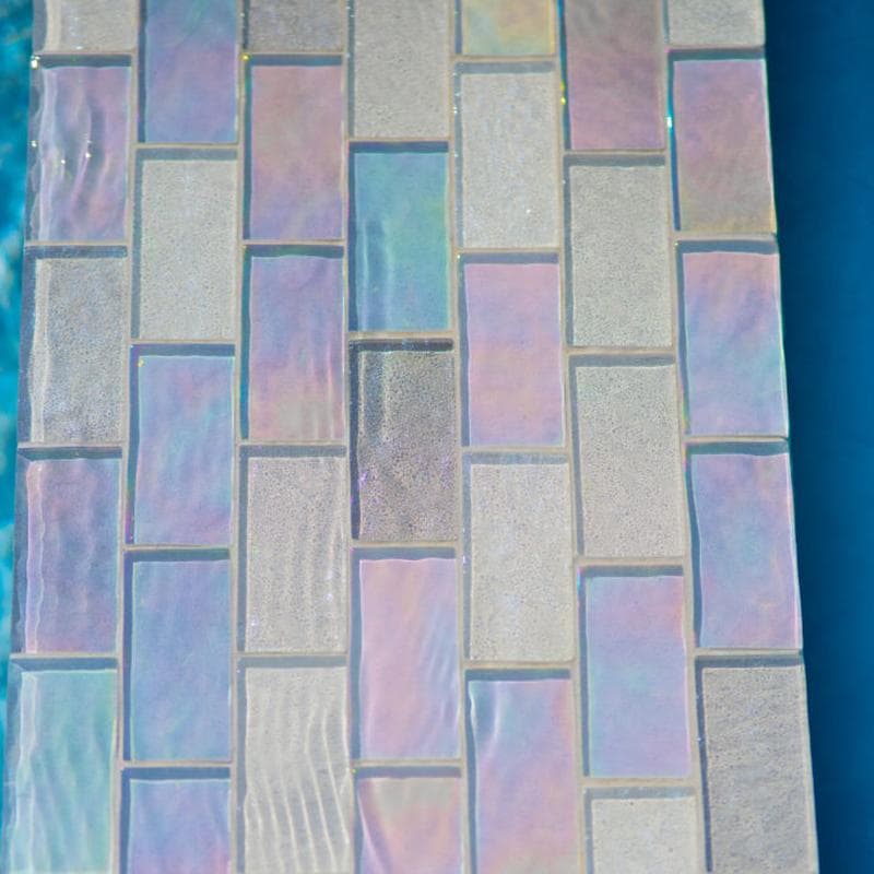 Aquabella Lunar Gibbous 2x4 Glass Mosaic 12"x12" Pool Tile - Image 11