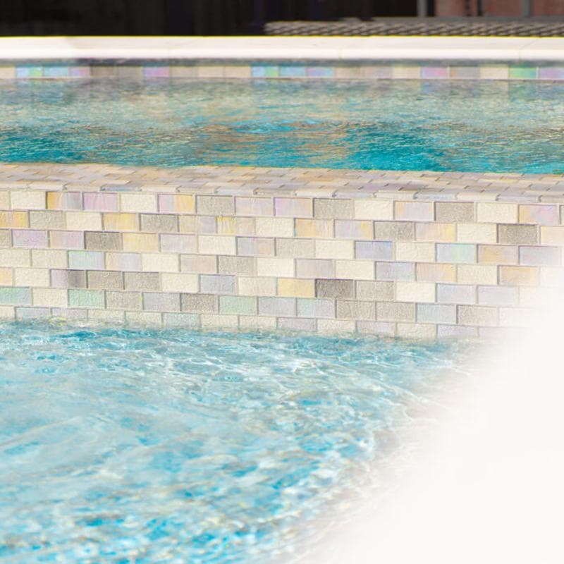 Aquabella Lunar Gibbous 2x4 Glass Mosaic 12"x12" Pool Tile - Image 13