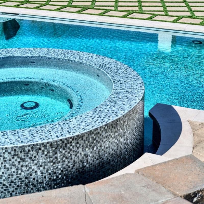 Aquabella London Ashford 1x1 Glass Mosaic 12"x12" Pool Tile (LS-1172) - Image 19