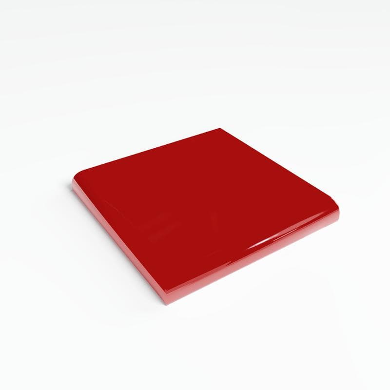 Color Collection Bright Red Pepper 3x3 Single Bullnose Corner - Image 2