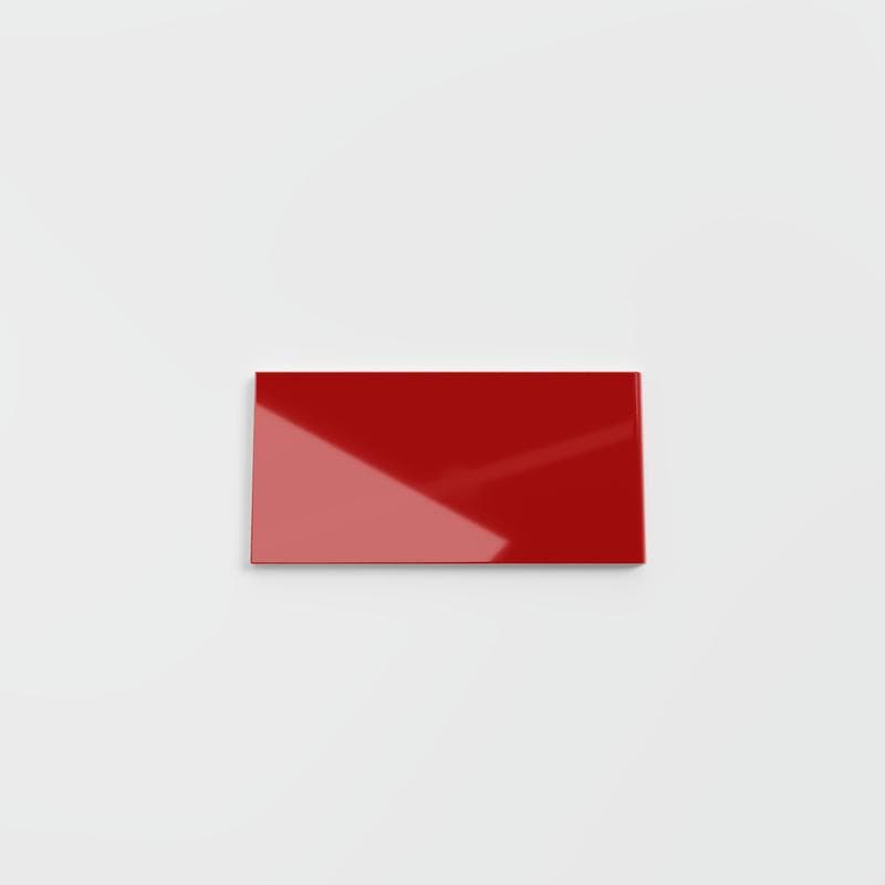 Color Collection Bright Red Pepper 3x6 3 Single Bullnose - Image 1