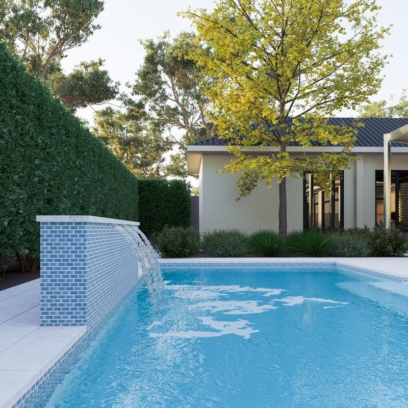 Aquabella Beachfront Balboa 1x2 Porcelain Mosaic 12"x12" Pool Tile - Image 5