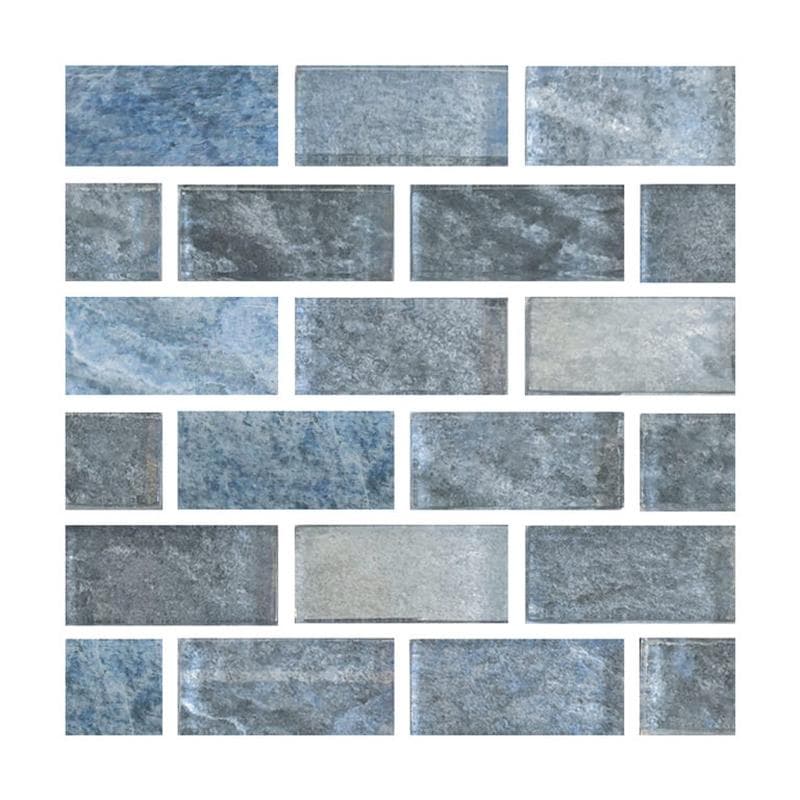 Aquabella Manhattan Union Square 1x2 Glass Mosaic 12"x12" Pool Tile - Image 1