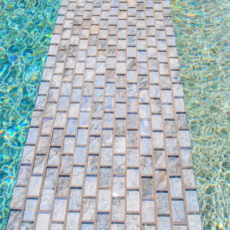 Aquabella Manhattan Union Square 1x2 Glass Mosaic 12"x12" Pool Tile - Image 7