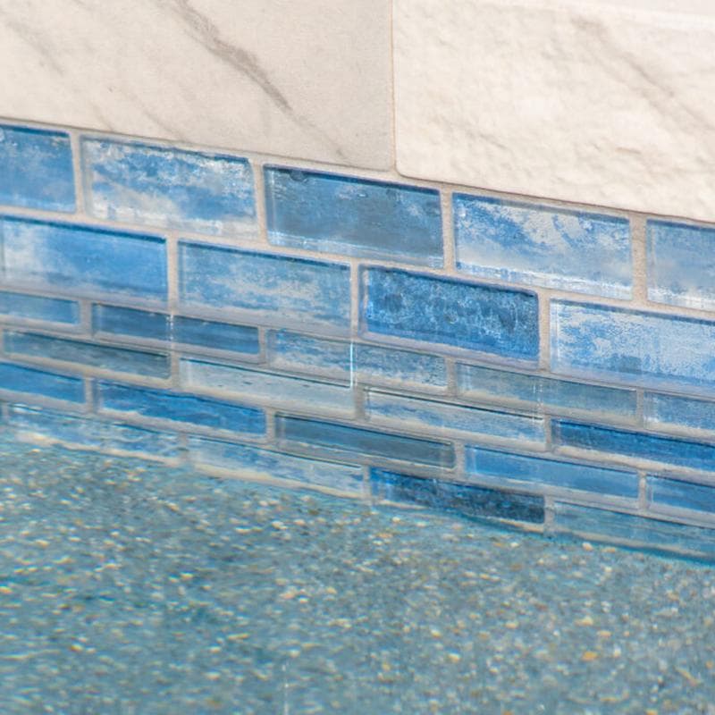 Aquabella Manhattan Times Square 1x2 Glass Mosaic 12"x12" Pool Tile - Image 4