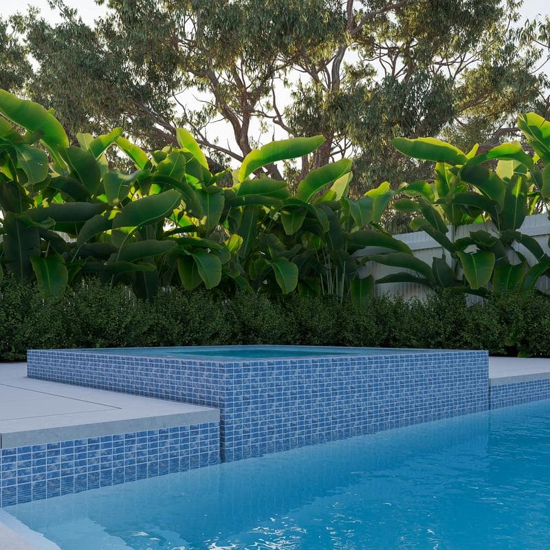 Aquabella Himalaya Ascent 1x2 Porcelain Mosaic 12"x12" Pool Tile - Image 5