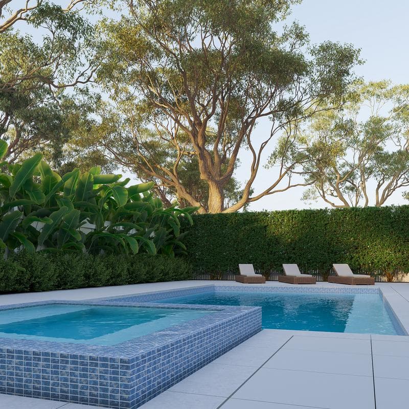 Aquabella Himalaya Ascent 1x2 Porcelain Mosaic 12"x12" Pool Tile - Image 3