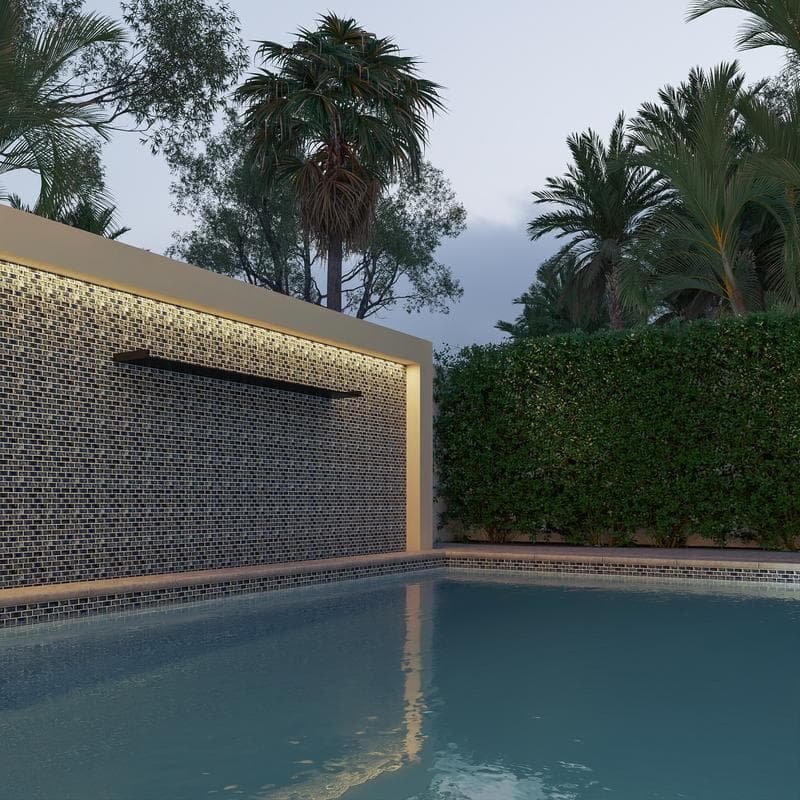 Aquabella Espania Granada 1x2 Glass Mosaic 12"x12" Pool Tile - Image 8