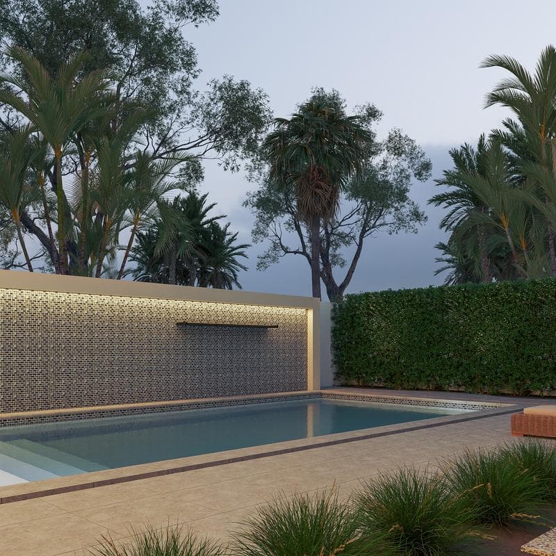Aquabella Espania Granada 1x2 Glass Mosaic 12"x12" Pool Tile - Image 9