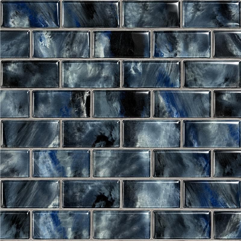Aquabella Espania Granada 1x2 Glass Mosaic 12"x12" Pool Tile - Image 1