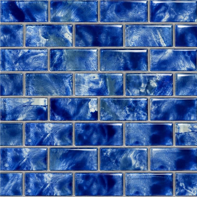 Aquabella Espania Leon 1x2 Glass Mosaic 12"x12" Pool Tile - Image 1